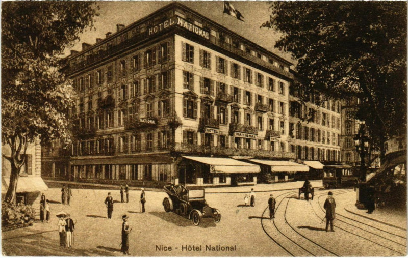 Carte postale ancienne Nice- Hotel National France à Nice
