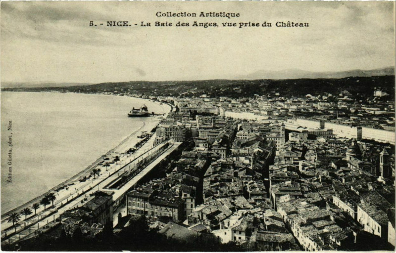 Carte postale ancienne Nice- Baie des Anges France à Nice