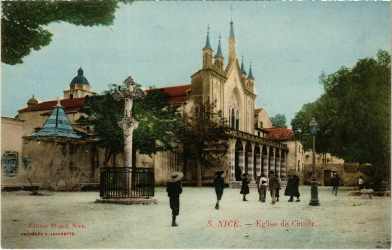 Carte postale ancienne Nice- Eglise de Cimiez France à Nice