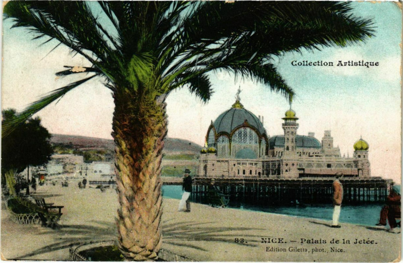 Carte postale ancienne Nice- Palais de la Jetee France à Nice