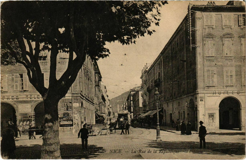 Carte postale ancienne Nice- Rue de la Republique France à Nice
