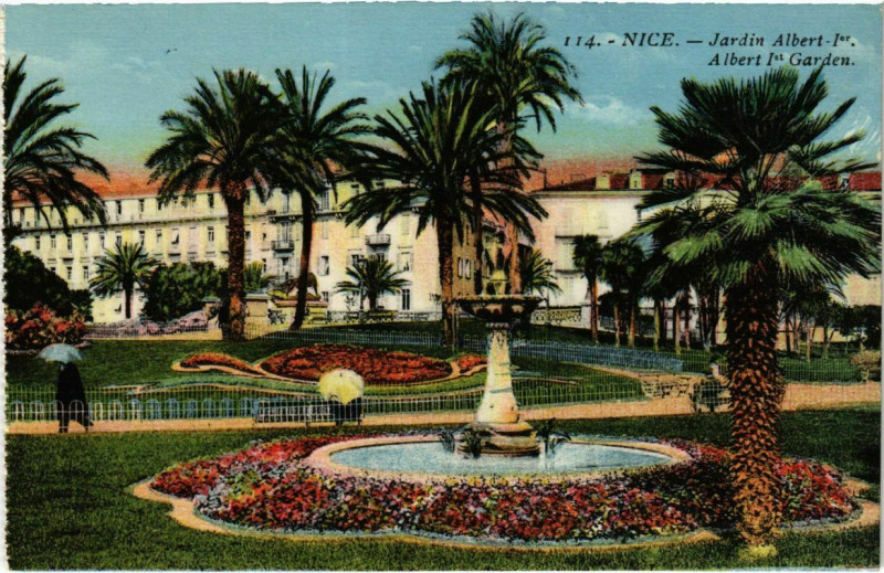 Carte postale ancienne Nice- Jardin Albert 1er France à Nice