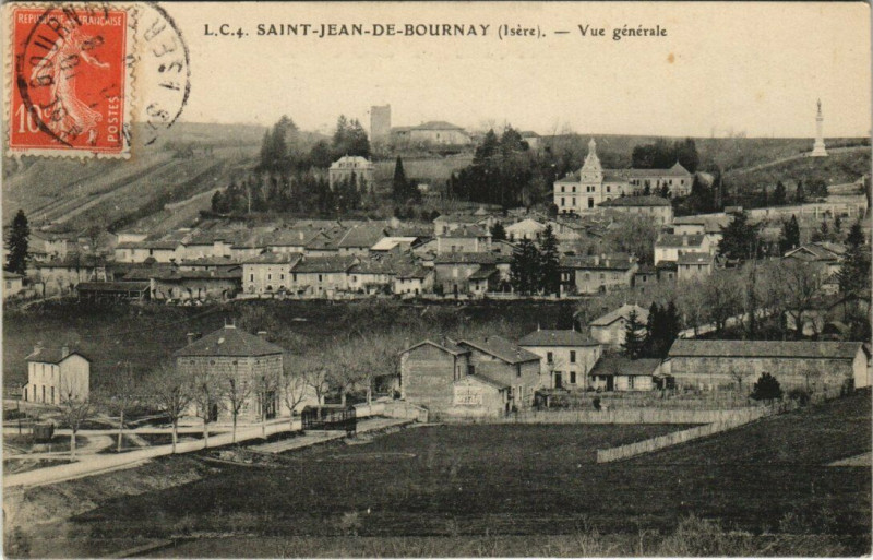 Carte postale ancienne Saint-Jean de Bournay - Vue générale à Saint-Jean-de-Bournay