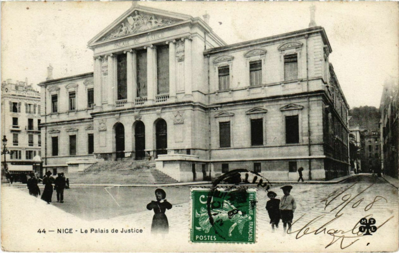 Carte postale ancienne Nice- Palais de Justice France à Nice
