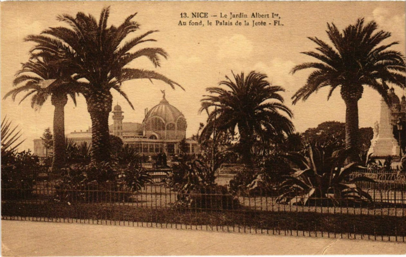 Carte postale ancienne Nice- Le Jardin Albert 1er France à Nice