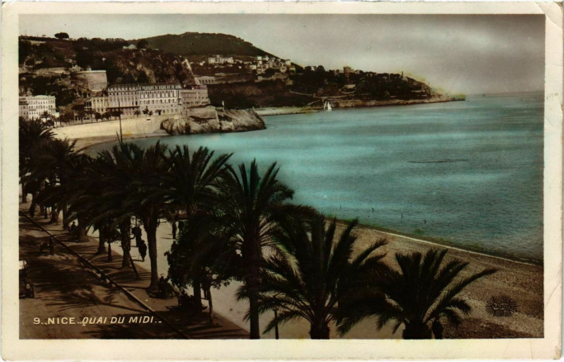 Carte postale ancienne Nice- Quai du Midi France à Nice