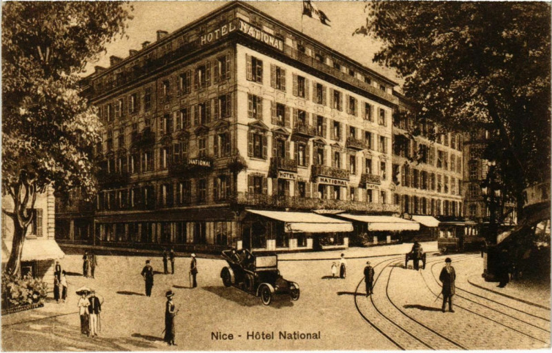 Carte postale ancienne Nice- Hotel National France à Nice