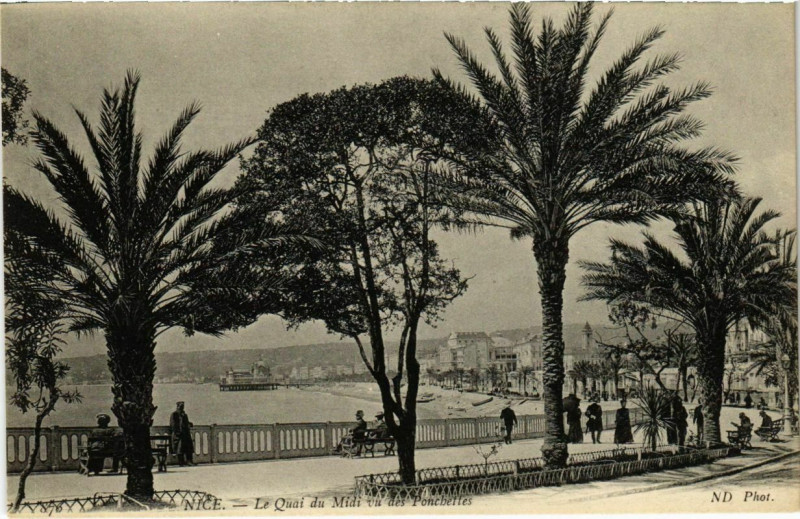 Carte postale ancienne Nice- Le Quai du Midi France à Nice