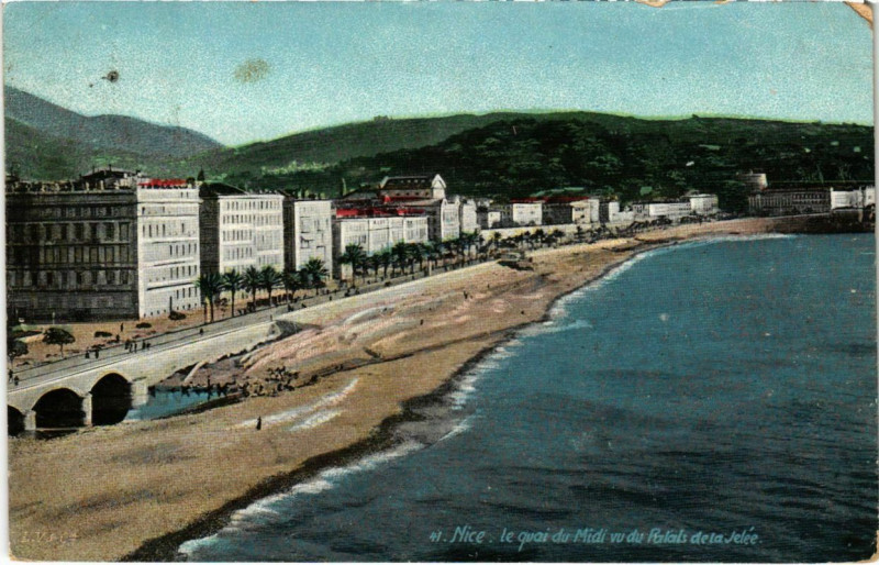 Carte postale ancienne Nice- Le Quai du Midi France à Nice