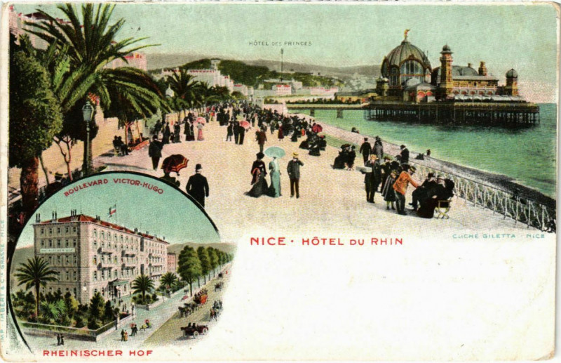 Carte postale ancienne Nice- souvenir France à Nice