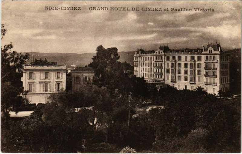 Carte postale ancienne Nice- Grand Hotel de Cimiez et Pavillon Victoria France à Nice