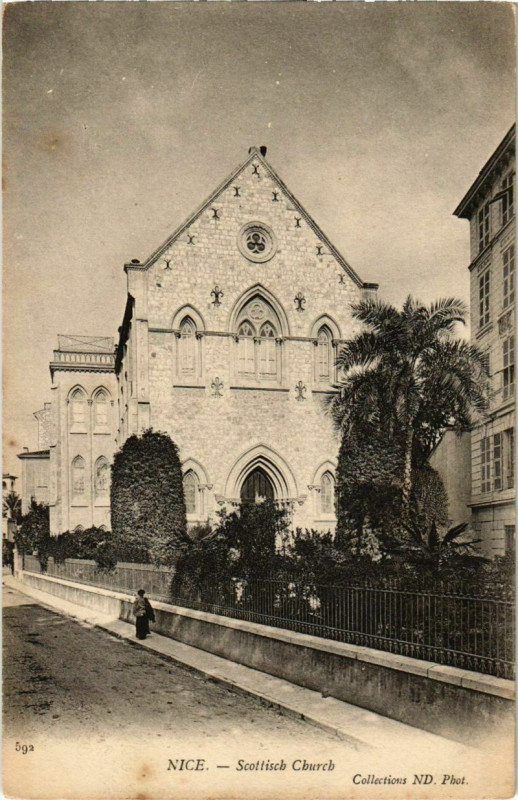 Carte postale ancienne Nice- Scottisch Church France à Nice