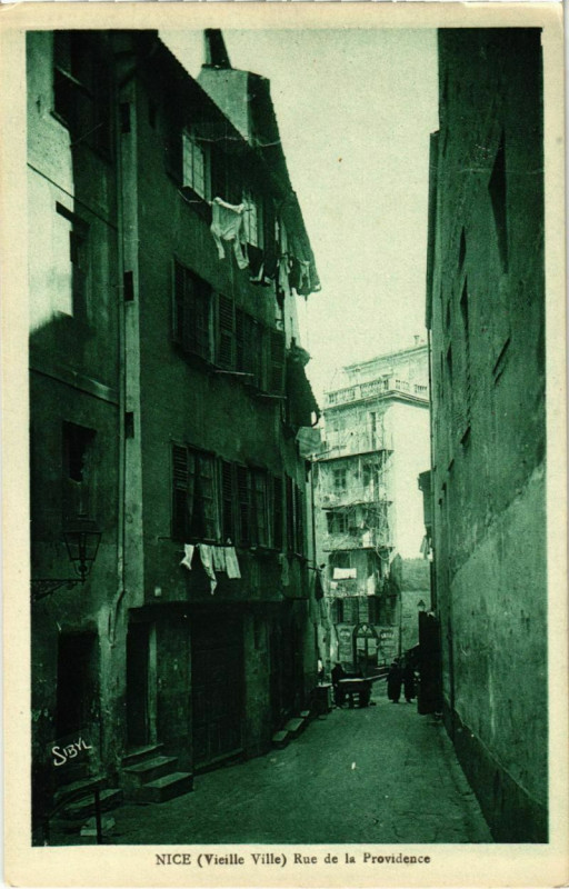 Carte postale ancienne Nice- Rue de la Providence France à Nice