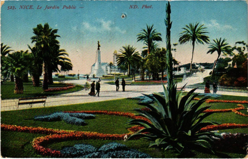 Carte postale ancienne Nice- Le Jardin Public France à Nice