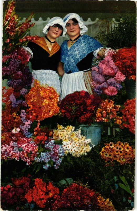 Carte postale ancienne Nice- Marche aux Fleurs France à Nice