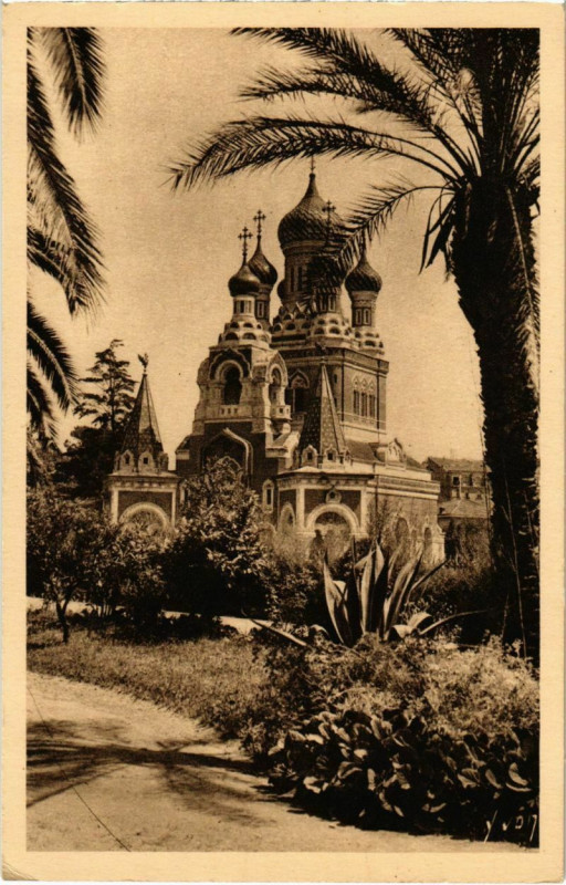 Carte postale ancienne Nice- Eglise Russe France à Nice