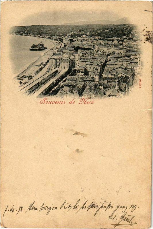 Carte postale ancienne Nice- souvenir France à Nice
