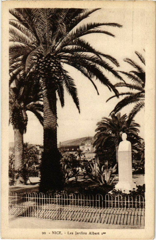 Carte postale ancienne Nice- Les Jardins Albert Ier France à Nice