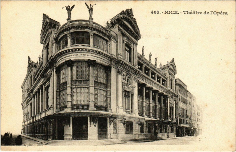Carte postale ancienne Nice - Théatre de l'Opera à Nice