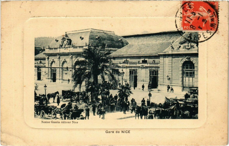 Carte postale ancienne Gare de Nice à Nice