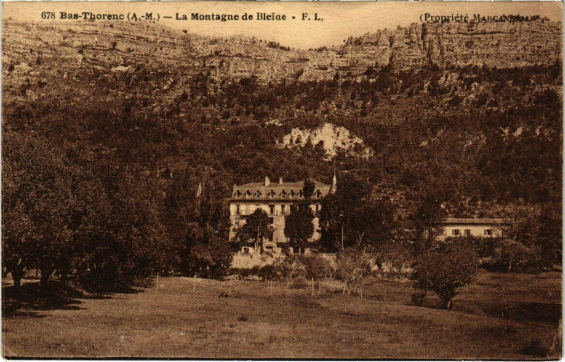 Carte postale ancienne Bas-Thorenc - La Montagne de Bleine