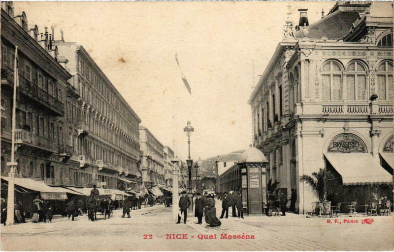 Carte postale ancienne Nice Quai Masséna Alpes-Maritimes à Nice