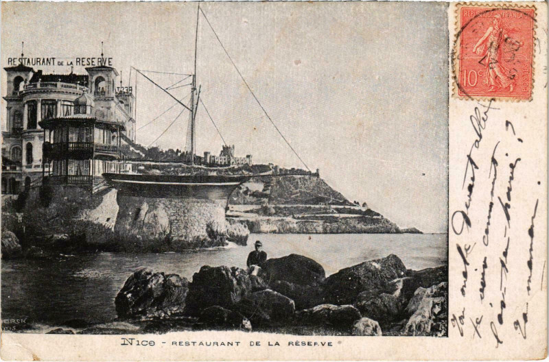 Carte postale ancienne Nice Restaurant de la Réserve Alpes-Maritimes à Nice