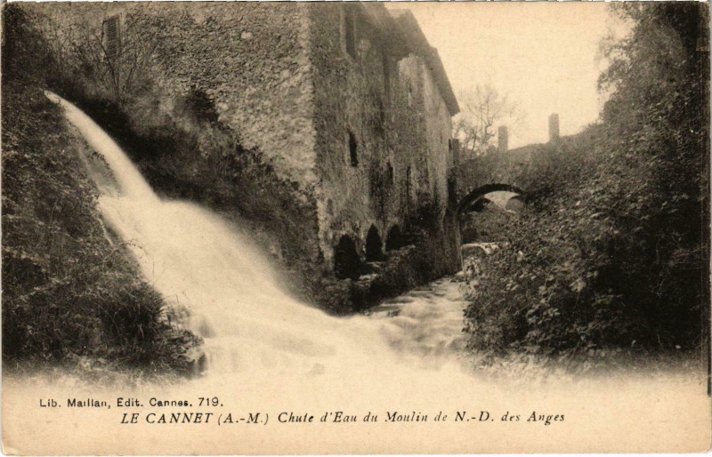 Carte postale ancienne Le Cannet Chute d'Eau Alpes-Maritimes au Cannet