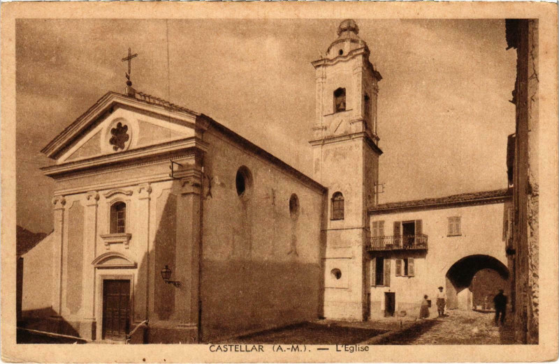 Carte postale ancienne Castellar L'Eglise Alpes-Maritimes à Castellar
