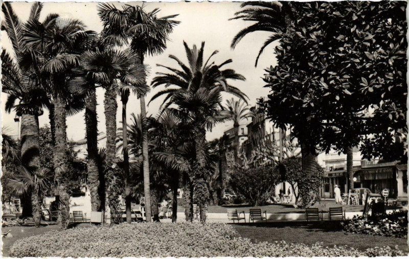Carte postale ancienne Cannes Le Jardins Alpes-Maritimes à Cannes