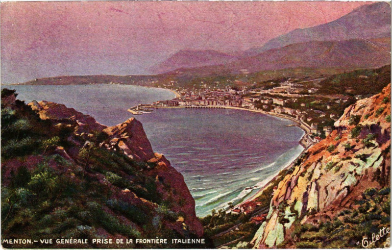 Carte postale ancienne Menton Vue Générale à Menton