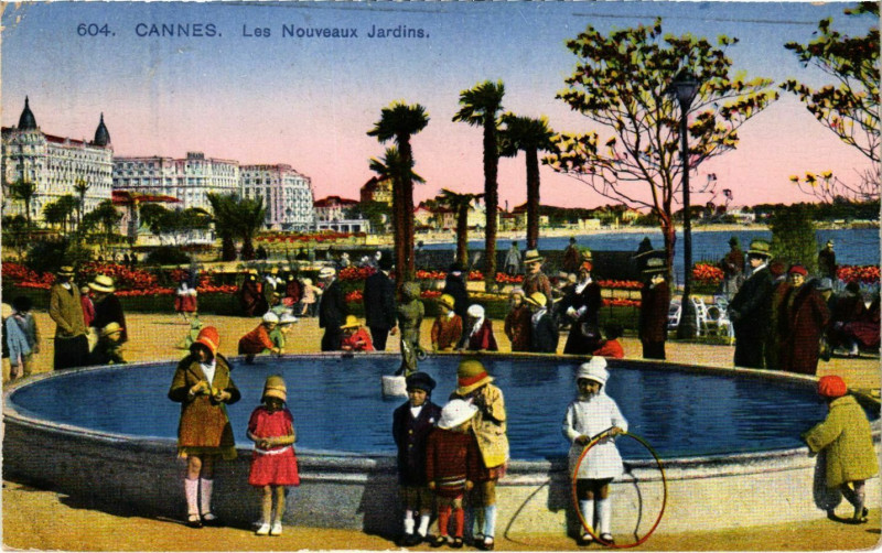 Carte postale ancienne Cannes Les Nouveaux Jardins à Cannes