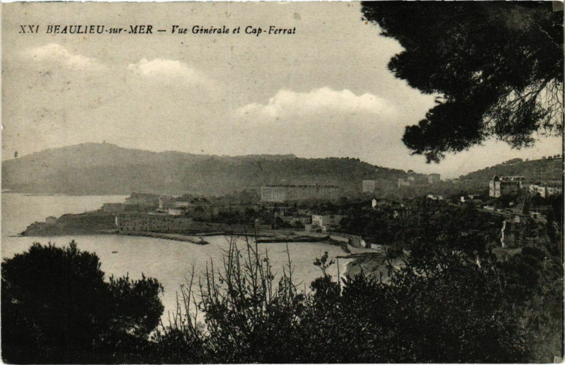 Carte postale ancienne Beaulieu sur Mer Cap Ferrat à Beaulieu-sur-Mer
