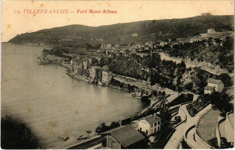 Carte postale ancienne Villefranche Fort Mont Alban