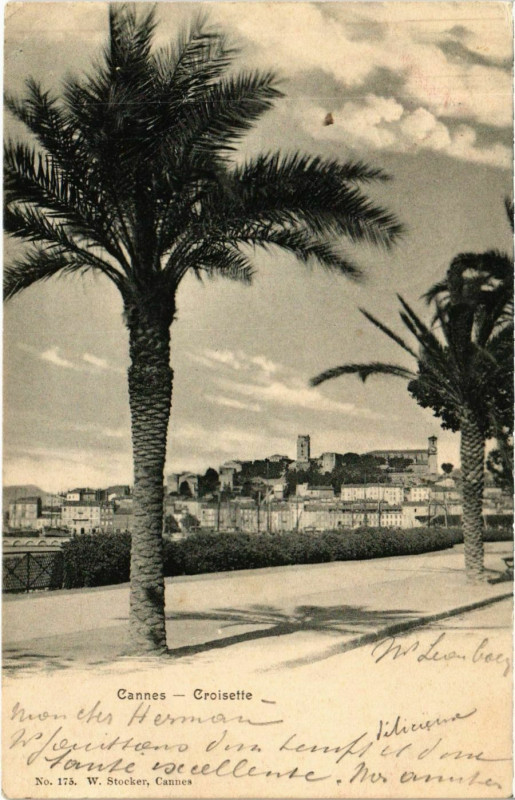 Carte postale ancienne Cannes Croisette à Cannes