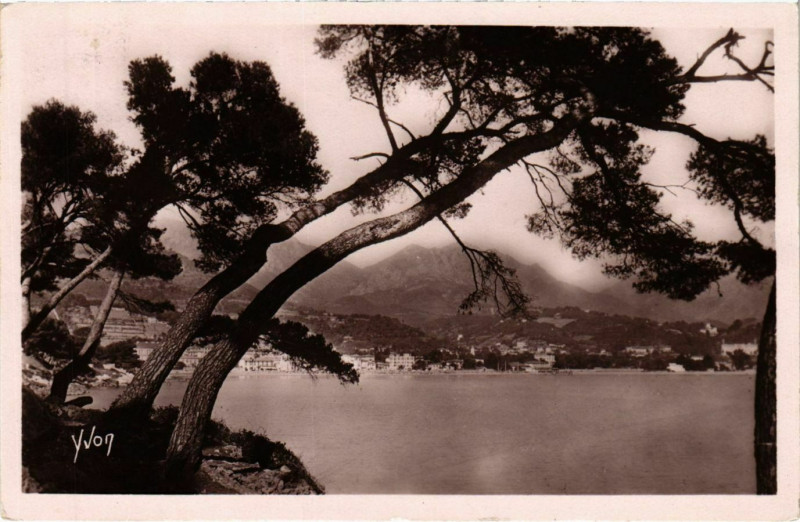 Carte postale ancienne Menton Vue prise du Cap Martin à Menton