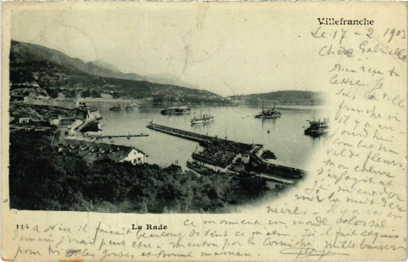 Carte postale ancienne Villefranche La Rade