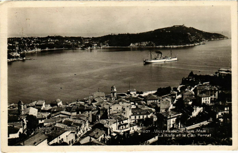 Carte postale ancienne Villefranche sur Mer La Rade à Villefranche-sur-Mer