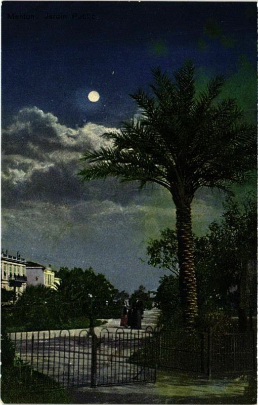 Carte postale ancienne Menton Jardin Public à Menton