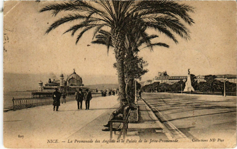 Carte postale ancienne Nice La Promenade des Anglais à Nice