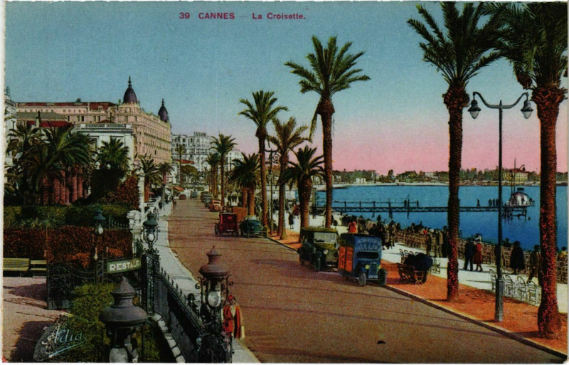 Carte postale ancienne Cannes La Croisette à Cannes