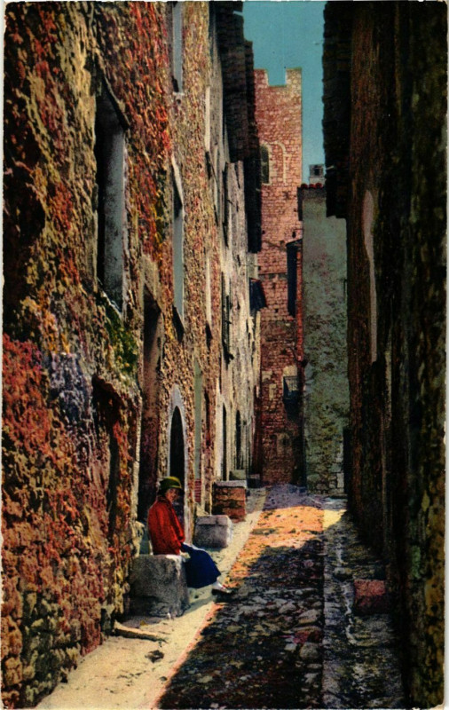 Carte postale ancienne Vence- Vieille Rue France à Vence