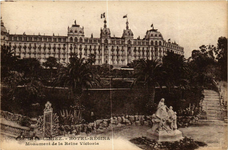 Carte postale ancienne Nice- Hotel Regina France à Nice