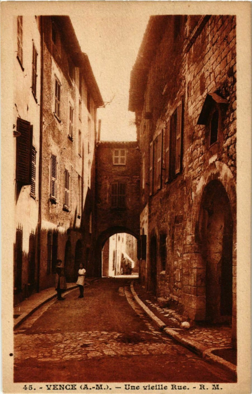 Carte postale ancienne Vence- Une vieille Rue France à Vence