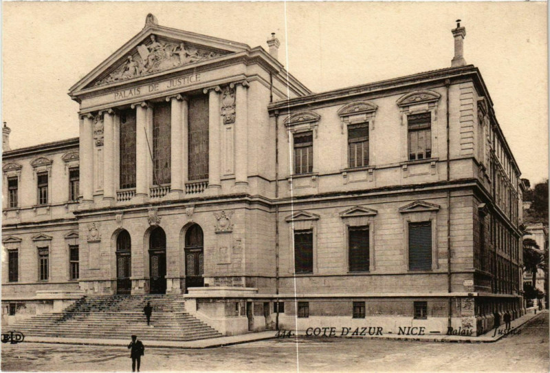 Carte postale ancienne Nice- Palais de Justice France à Nice