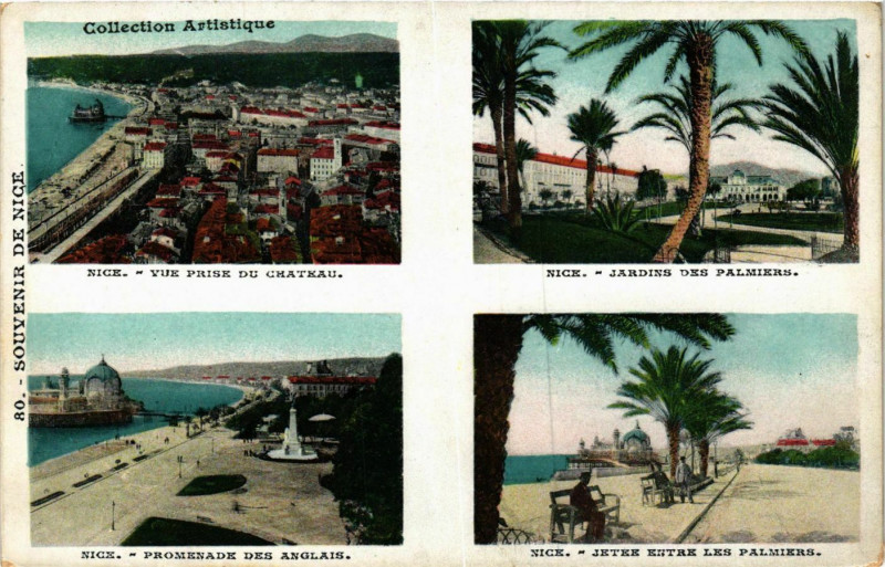 Carte postale ancienne Nice- souvenir France à Nice