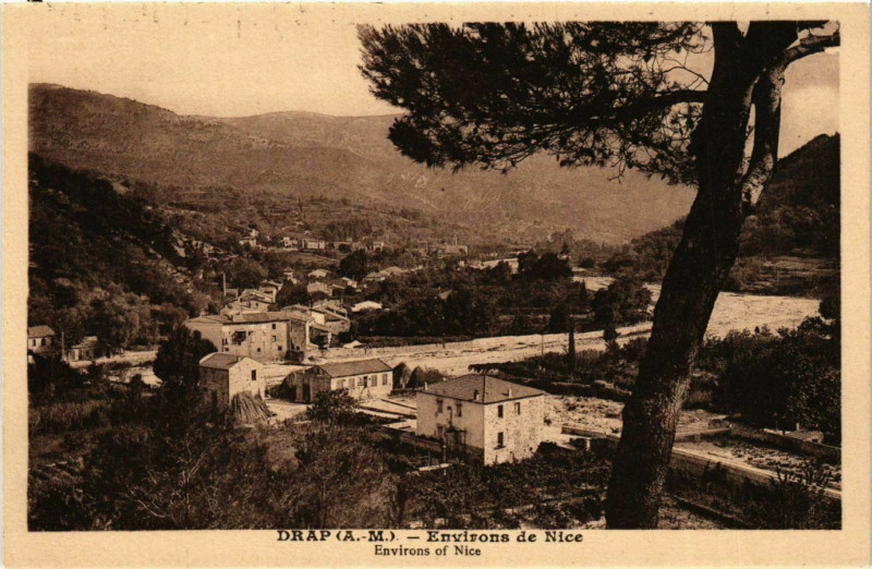 Carte postale ancienne Drap- Environs de Nice France à Drap