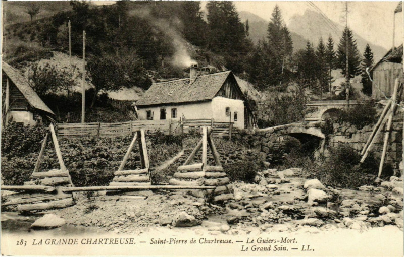 Carte postale ancienne Saint-Pierre-de-Chartreuse - Le Guiers-Mort - Le Grand Soin France à Saint-Pierre-de-Chartreuse