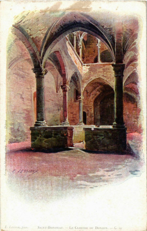 Carte postale ancienne Saint Honorat- Le Cloitre du Donjon France