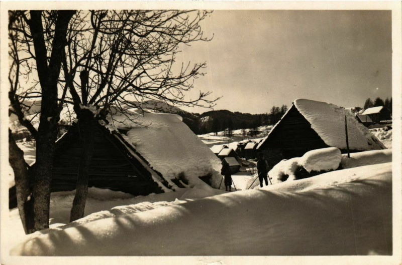 Carte postale ancienne Beuil- Quartier des Launes France à Beuil